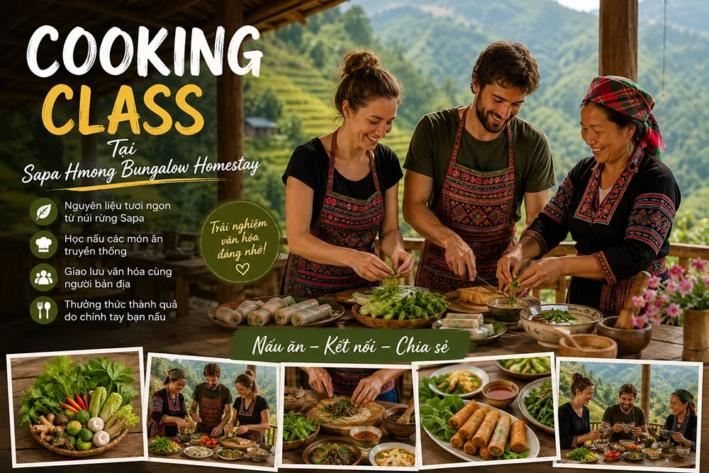 Trải nghiệm Cooking Class tại Sapa Hmong Bungalow Homestay